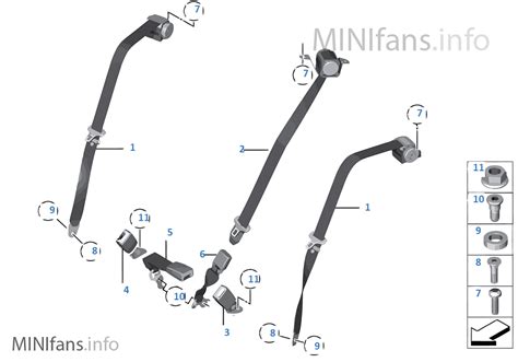 Ceinture de sécurité arrière Mini MINI Countryman R60 Cooper X N18 l