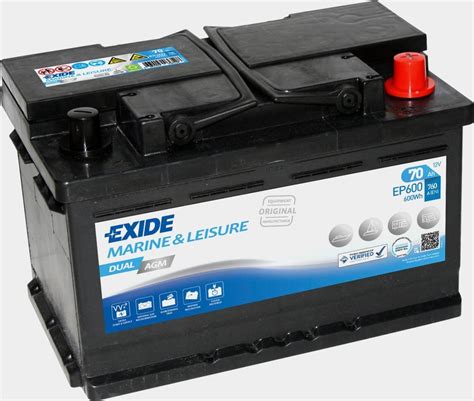 Exide Batteri V Ah Ep Dual Agm Se Priser