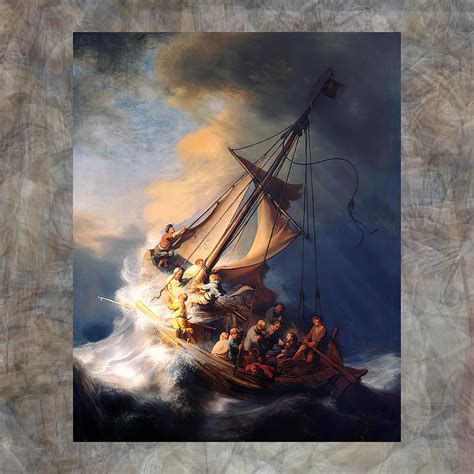 Jesus Calms The Storm By Rembrandt