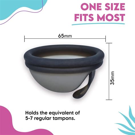 Ecoblossom Reusable Menstrual Disc Flexible Silicone Period Cup For Women Black One Size