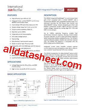 IR3550 Datasheet PDF International Rectifier