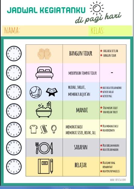 Contoh Schedule Kegiatan Dalam Bahasa Inggris Berbagai Contoh