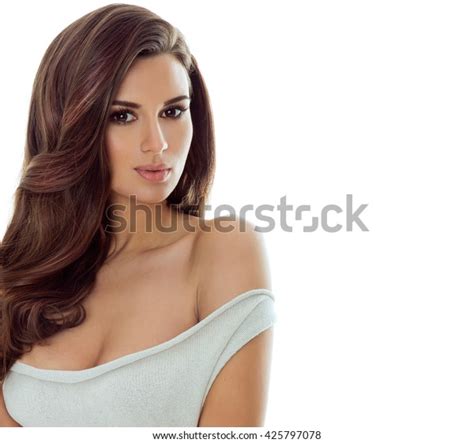 Beauty Portrait Natural Brunette Woman Perfect Stock Photo 425797078 Shutterstock