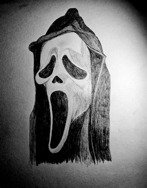 The Scream Mask, Me, Pencil, 2021 : r/sketches