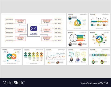 Business Infographic Diagram Set Royalty Free Vector Image