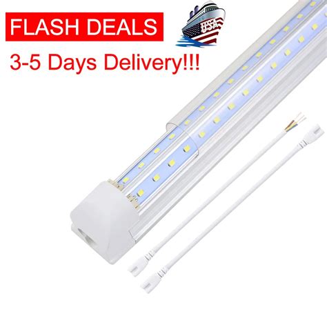 8ft LED Shop Light Fixture T8 Integrated Tube Lights 8 Foot Linkable