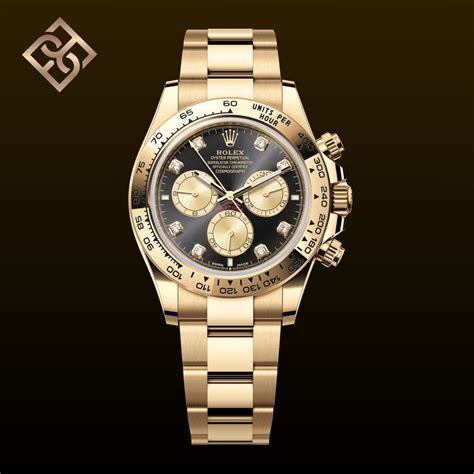 Cosmograph Daytona 126508 Bright Black & Golden Dial with Diamonds