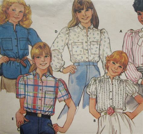 Simplysewing Uncut Sewing Pattern Girls Blouses Size Butterick