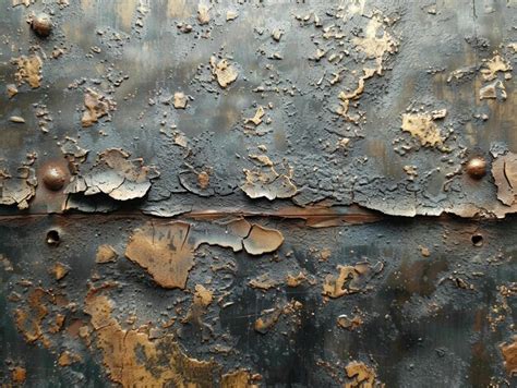 Ancient Metal Door With Rust And Worn Design Premium Ai Generated Image