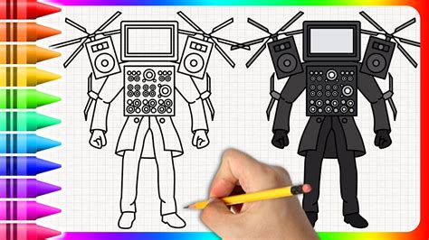 Draw Titan Tv Man Easy Drawing For Beginners Youtube