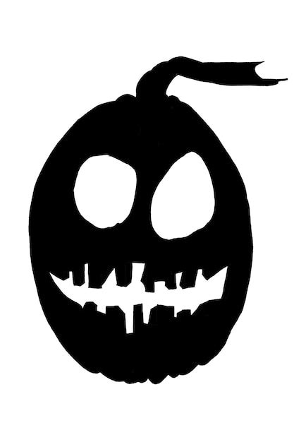 Premium Photo Halloween Pumpkin Outline Icon For Coloring Isolated