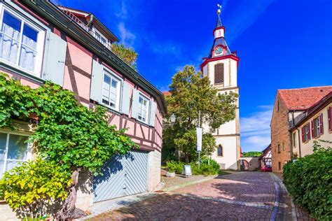 Creglingen Bavaria Estrada Romântica Bela Cidade Na Alemanha Foto de