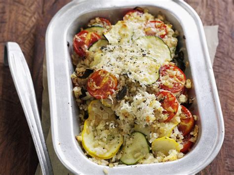 Zucchini Tomato Rice Gratin Recipe Eatsmarter