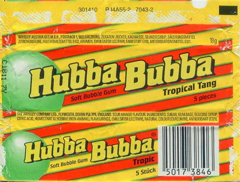 Hubba Bubbawrigley England Gum Wrappers World