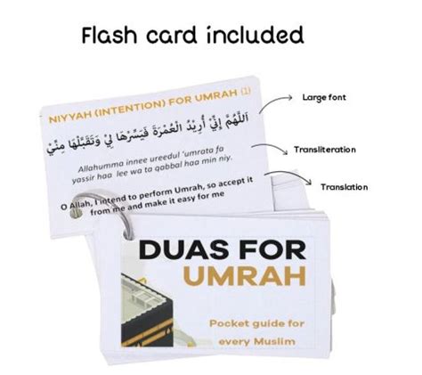 Items Umrah Dua Book Flash Cards Check List Umrah Guide Dua