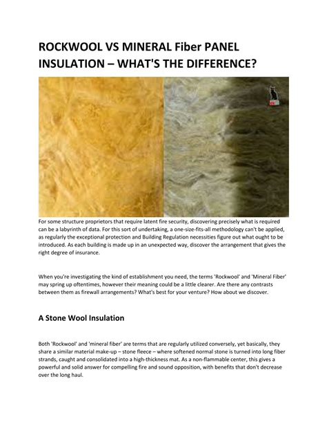 Ppt Rockwool Vs Mineral Fiber Panel Insulation Converted Powerpoint Presentation Id 10712190