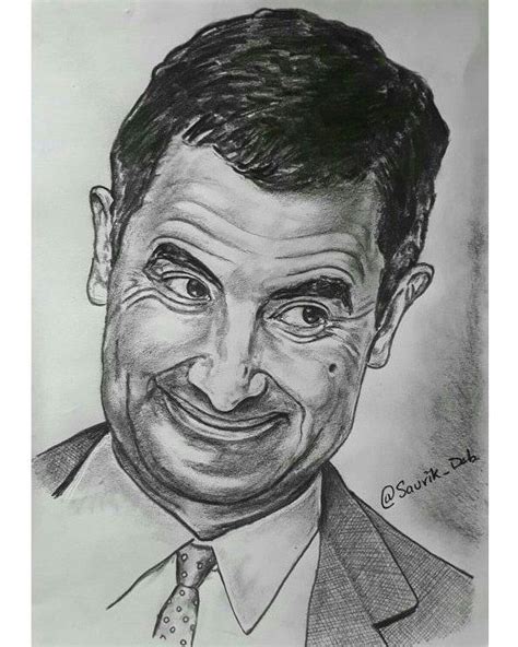 Pencil Sketch Of Rowan Atkinsonmrbean😀 Mrbean Sketch