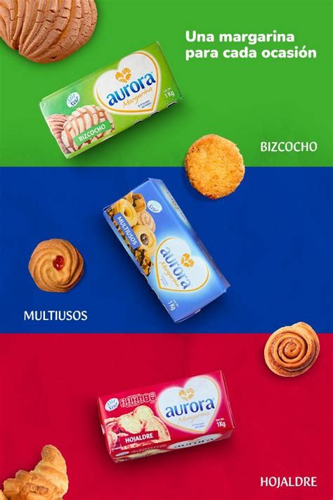 Four Different Types Of Breads And Pastries On Colorful Background With