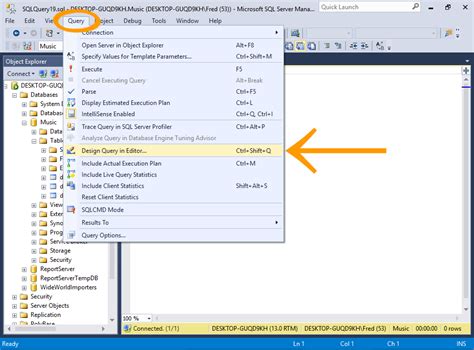 Sql Server Query Designer