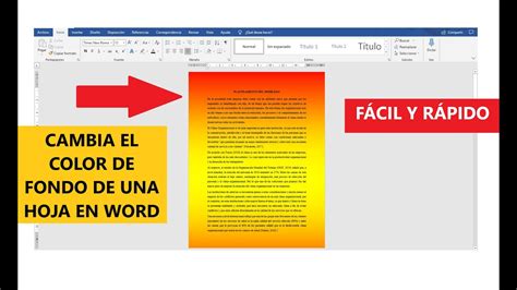 CÓMO CAMBIAR Y COMBINAR EL COLOR DE FONDO DE UNA HOJA O PÁGINA EN