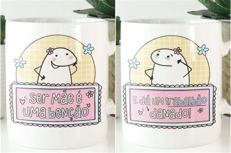 Caneca Flork Dia das Mães Ser mãe é uma benção Elo7