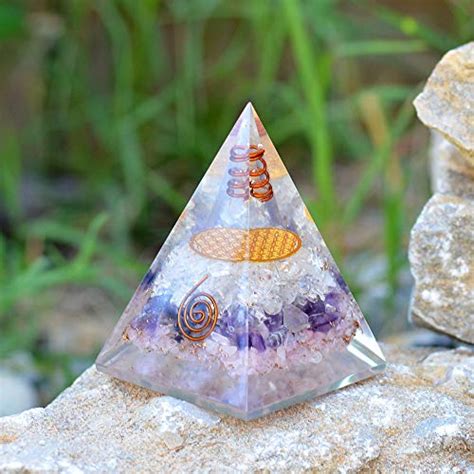 Orgone Pyramid Rose Quartz Crystal Amethyst Pyramid For Healing