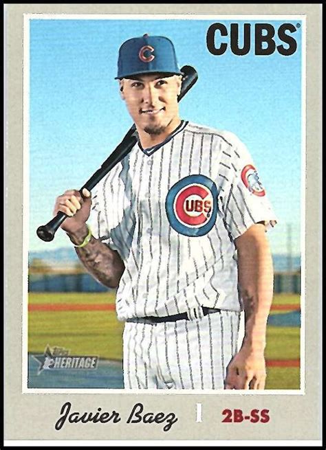 2019 Topps Heritage 440 Javier Baez Cubs NM MT SP Short Print EBay