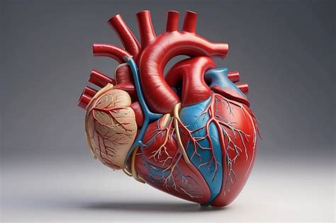 Modelo De Anatomía Del Corazón Humano Con Concepto Médico Foto Premium