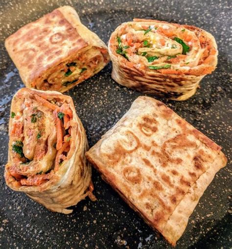 Cheesy Carrot Lavash Wraps - CulinaryBeets | Flat bread wraps, Recipes ...