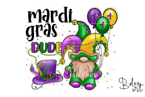 Mardi Gras Dude Sublimation Design Graphic By Beleo Art · Creative Fabrica