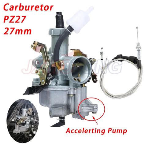 Pz27 Carburateur Avec Pompe Daccélération Avec Câble Double Daccélérateur Pour Motos 4