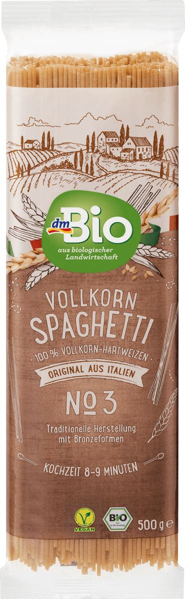 DmBio Nudeln Spaghetti Aus Vollkorn Vollkorn Hartweizen No 3 500 G