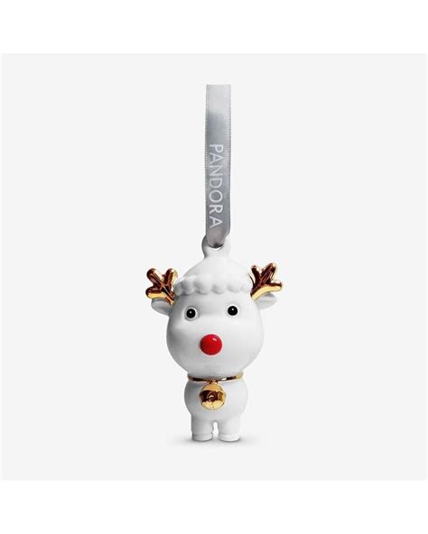 PANDORA Reindeer 2022 Christmas Ornament In White Lyst UK