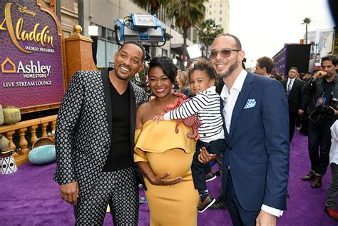 Tatyana Ali Son Edward Rasberry Attend Disneys Live Action “aladdin