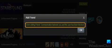 Fix Error Adding Friend On Steam