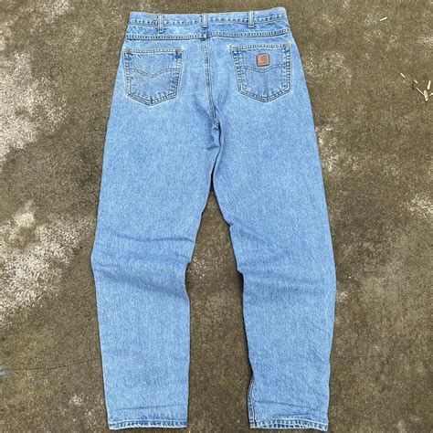 Vintage Carhartt Jeans 36x34 Small Hole Pictured Depop