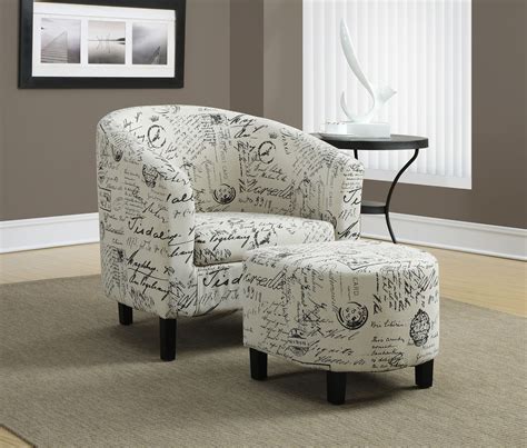 Vintage French Fabric Accent Chair with Ottoman from Monarch (8058 ...