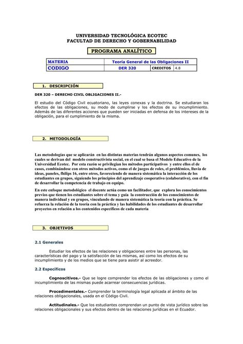 Derecho Civil Obligaciones II