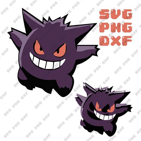 Gengar Svg Png Dxf Svg Layered By Color For Cricut Etsy The Best