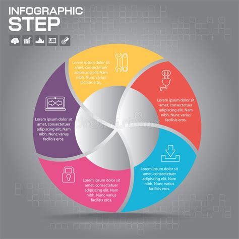 Vector Circle Business Concepts With Icons Can Use For Infographic Business Report Or Plan