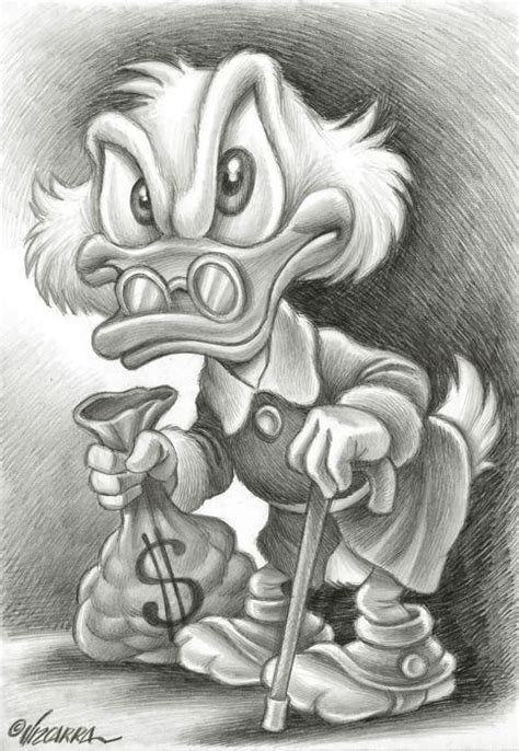 Uncle Scrooge By Joan Vizcarra Original Drawing Wb Cartoon