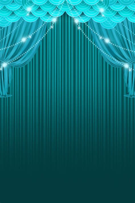 Blue Stage Curtain Poster Background Wallpaper Image For Free Download ...