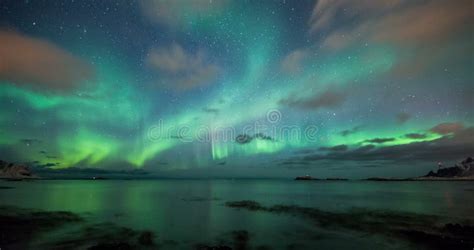 Aurora Borealis Milky Way Aquarids Meteor Shower Time Lapse Simulated ...