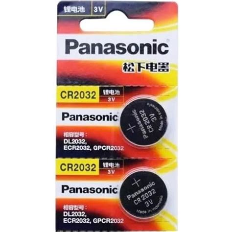 PANASONIC Pile Bouton Lithium Pile CR2032 3V Neuf Sous Blister X2 Haute