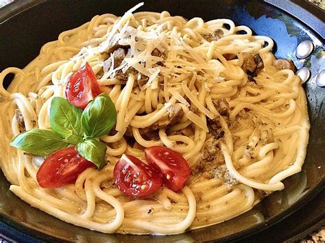 Spaghetti Mit Champignon Sahne Sauce Von Simone2 Chefkoch