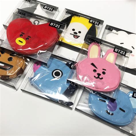 Official Bt Coin Purse Bts Tata Cooky Chimmy Authentic Genuine