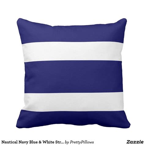 Nautical Navy Blue And White Stripe Throw Pillow Stripe Throw Pillow Stripe Pillow