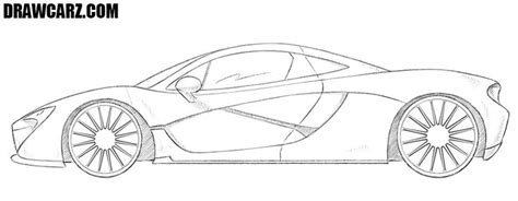 How To Draw A Mclaren P1 Mclaren P1 Mclaren Car Design Sketch