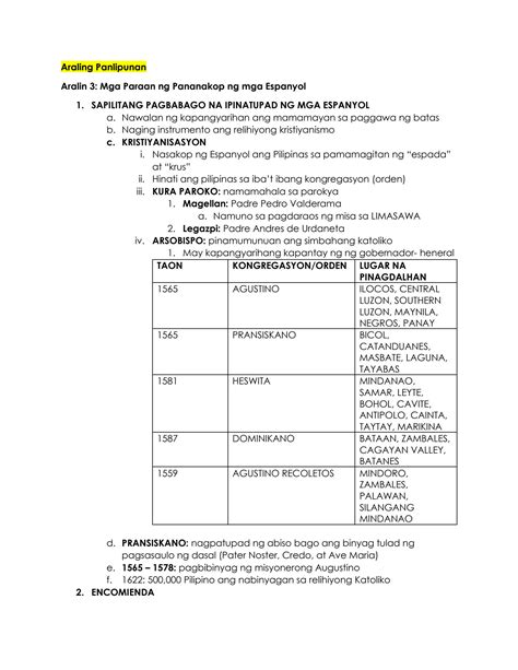 Solution Araling Panlipunan Reviewer Grade Studypool