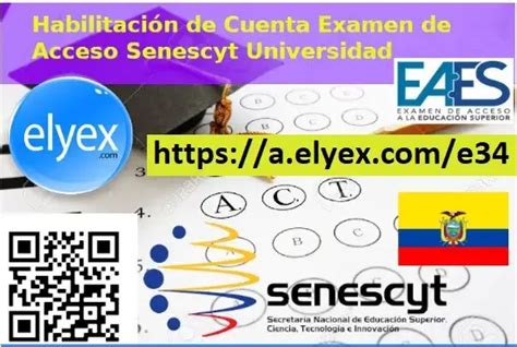 Habilitación de Cuenta Senescyt EAES Examen 2024 udl7